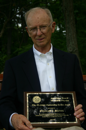 Bill Reinig with Award